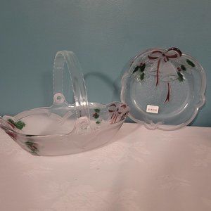 Celebrations by Mikasa Holiday Bells Basket and Dish Set